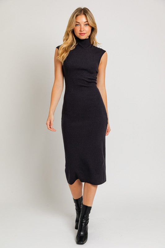 Women's Mockneck Midi Sweater Dress