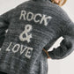 Bohemian Rock & Love Knit Long Sleeve Cardigan