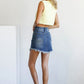 Bohemian High Waist Long Frayed Hem Mini Denim Skirt