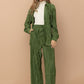 Pleated Blouse Pants Set