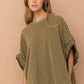 Bohemian Studded Oversized High Low T Shirt