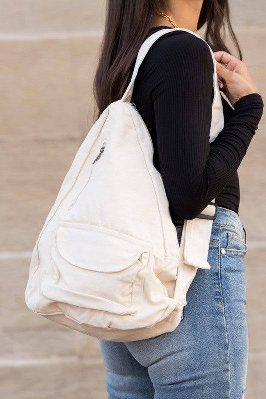 Boheman Oversized Canvas Sling Bag