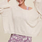 Bohemian Light Weight Wide Neck Crop Pullover Knit Sweater