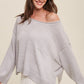 Bohemian Light Weight Wide Neck Crop Pullover Knit Sweater