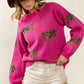 Bohemian Tiger Pattern Pullover Sweater