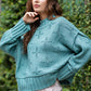 Bohemian Cross Pattern Knit Oversized Pullover Sweater