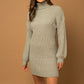 Bohemian Turtle Neck Balloon Sleeve Sweater Dress