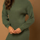 Bohemian Turtle Neck Balloon Sleeve Sweater Dress