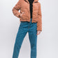 Bohemian Corduroy Puffer Jacket with Toggle Detail