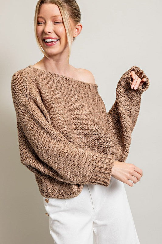 Loose fit knit on sale sweater