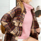 Bohemian Plaid Hailee Wool Blend Flannel Jacket