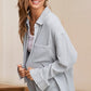 Bohemian Soft Washed Crinkled Gauze Button Down Shirt