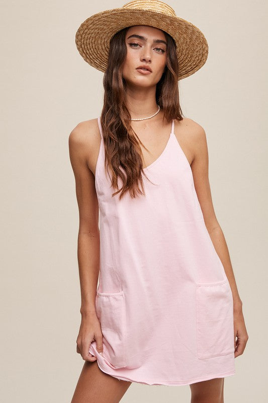 Bohemian Sporty Mini Dress With Built in Romper Liner