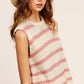 Bohemian Chunky Stripe Sleeveless Sweater Top