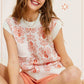 Bohemian Flower Pattern Sleeveless Sweater Top