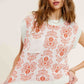 Bohemian Flower Pattern Sleeveless Sweater Top