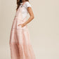 Bohemian Laced and Tiered Romantic Overall Maxi Dress