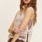 Bohemian Self Side Tie Detailed Crochet Vest Top