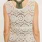 Bohemian Self Side Tie Detailed Crochet Vest Top