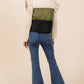 Color Block Ruffle Trim Puffer Vest