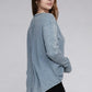 Bohemian Washed Baby Waffle Long Sleeve Top