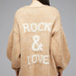 Bohemian Rock & Love Knit Long Sleeve Cardigan