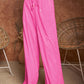 Bohemian Velvet Sleeveless Round Neck Top and Pants Set