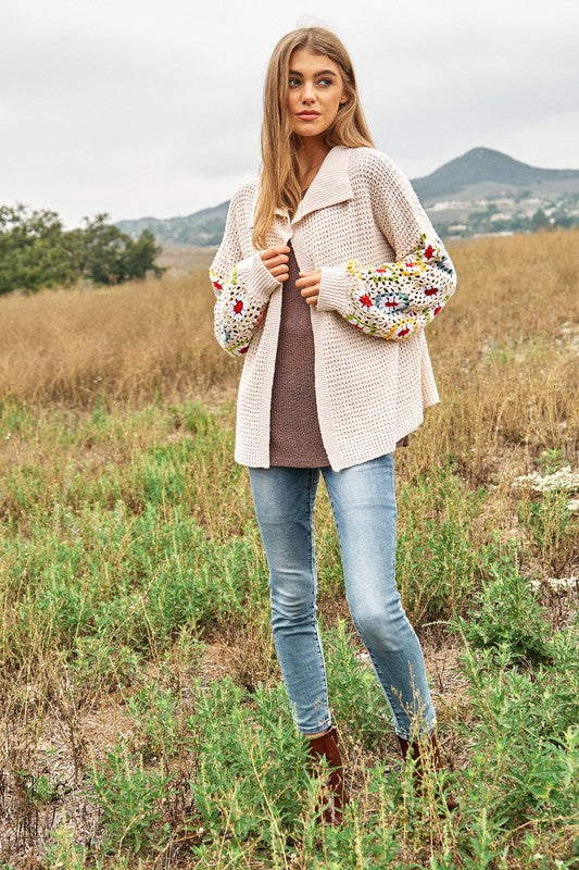 Boho hot sale knit cardigan