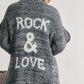 Bohemian Rock & Love Knit Long Sleeve Cardigan