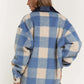 Bohemian Colorblock Plaid Chest Pocket Detail Lumberjack Shacket