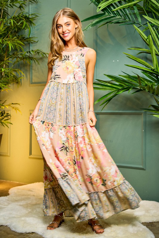 Floral maxi 2025 dress full skirt