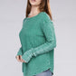 Bohemian Washed Baby Waffle Long Sleeve Top