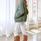 Bohemian Washed Soft Comfy Quilting Zip Closure Jacket