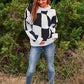 Bohemian Multi Geo Checker Pullover Knit Sweater Top