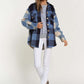 Bohemian Colorblock Plaid Chest Pocket Detail Lumberjack Shacket