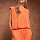 Bohemian Velvet Sleeveless Round Neck Top and Pants Set