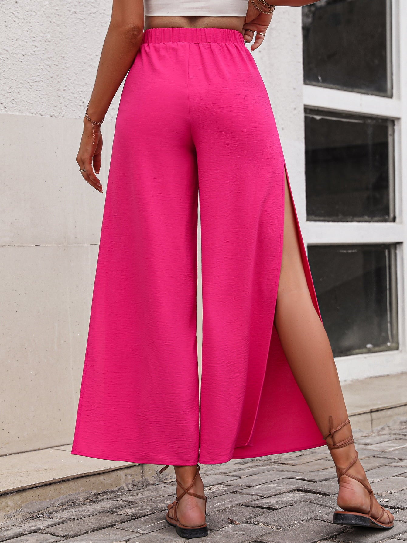 Fashion (Pink)Lucyever Korean Fashion Wide Leg Pants Women 2023 Summer High  Waist Casual Pants Woman Loose Drooping Office Straight Trousers DOU @ Best  Price Online
