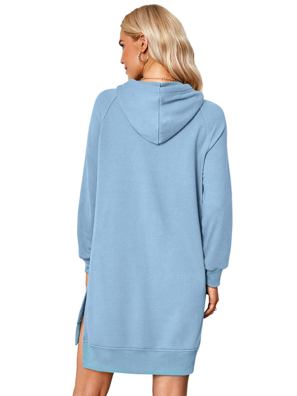 Light blue 2025 hoodie dress