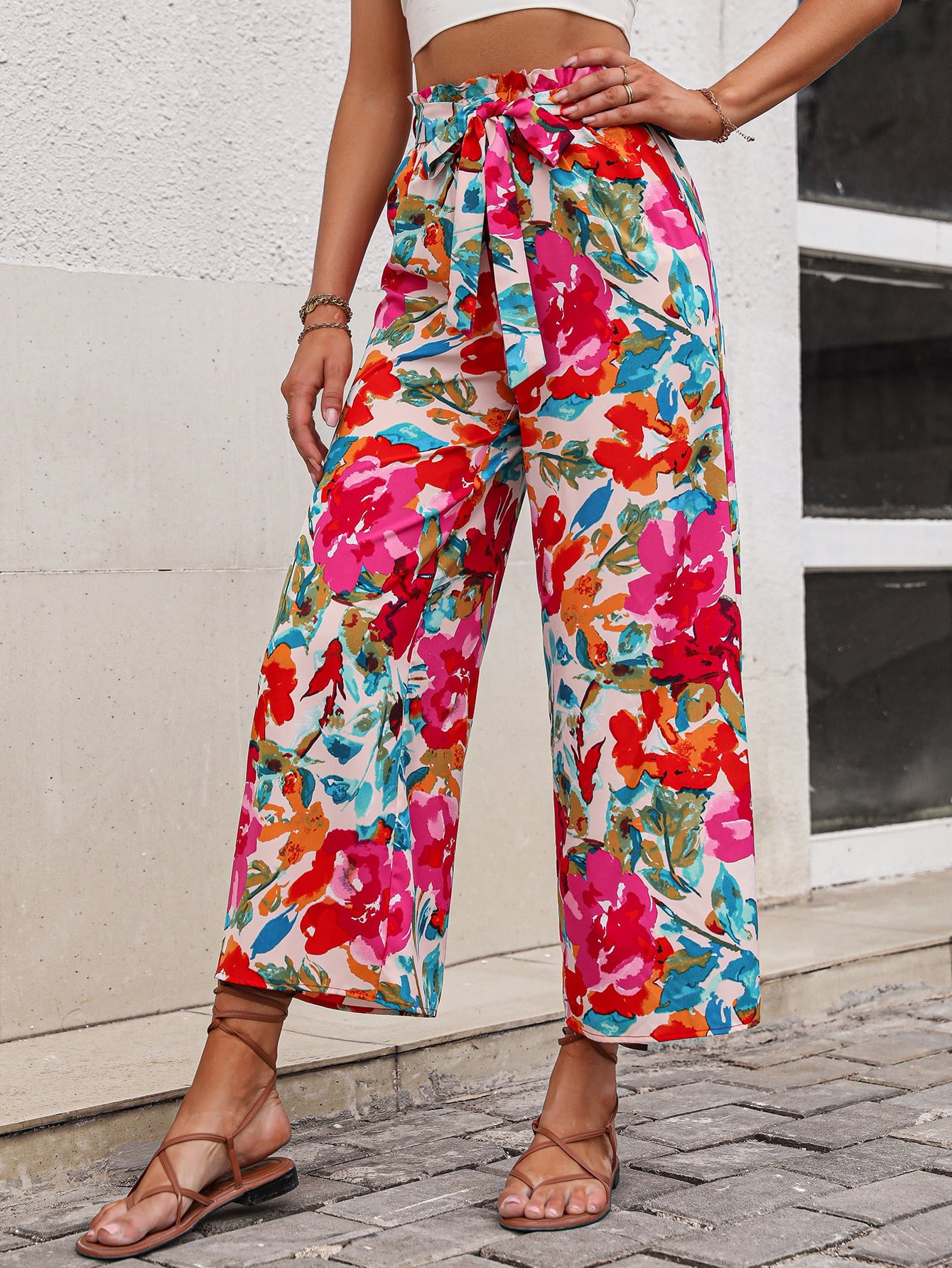Floral Printed Beads Embroidered Shirt with Inner & Palazzo Pants Indo –  FASHOR