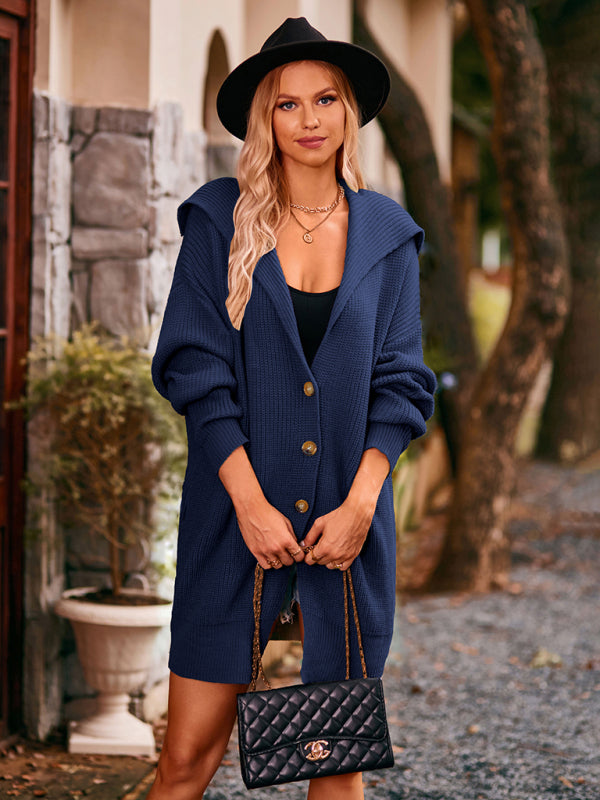 Long navy 2025 sweater coat