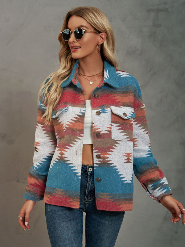 Womens aztec sale print jacket